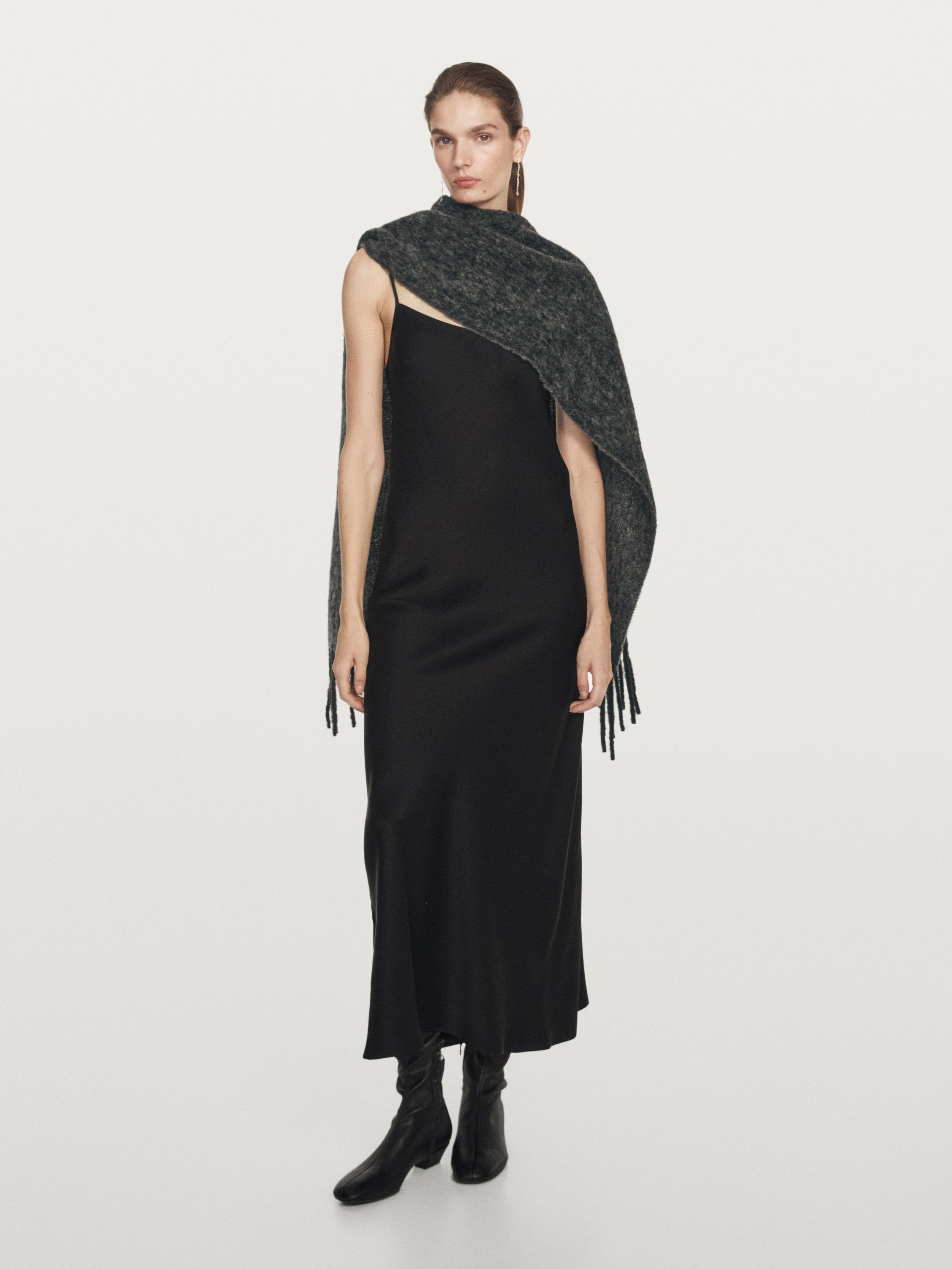 Robe longue nuisette en crêpe